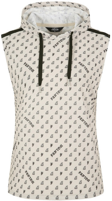 팬텀 여성로고패턴후드베스트티셔츠221E2TR254BG_GJA