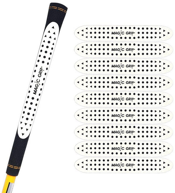 매직그립 부착형 미끄럼방지 붙이는 골프그립 테이프 10매입, 디셈버화이트