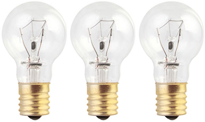 포커스 백열전구 미니크립톤 40W E17 투명 사육장 육축용 인테리어 매장 꼬마램프 FOCUS, 전구색, 3개