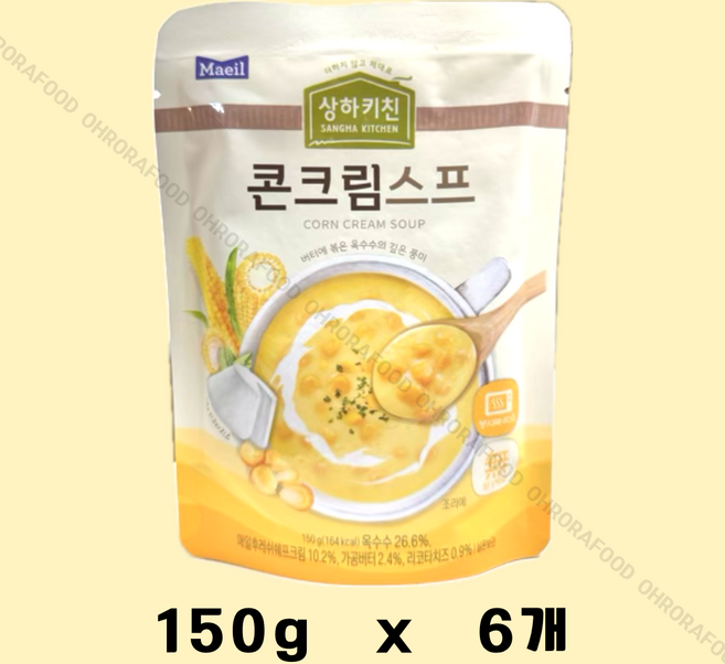 매일유업 상하키친 콘크림 스프 150G 6개