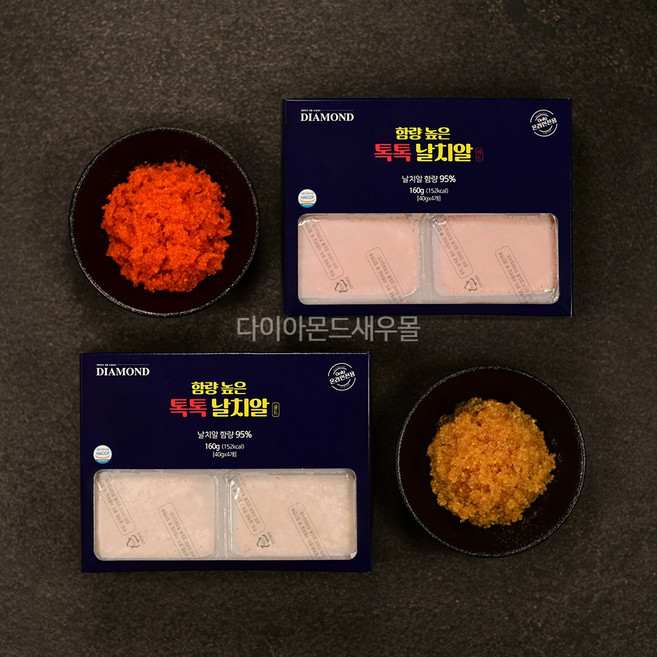 함량 높은 톡톡 날치알 프리미엄 95% 레드 골드 40gX4개입, 1개, 레드 160g