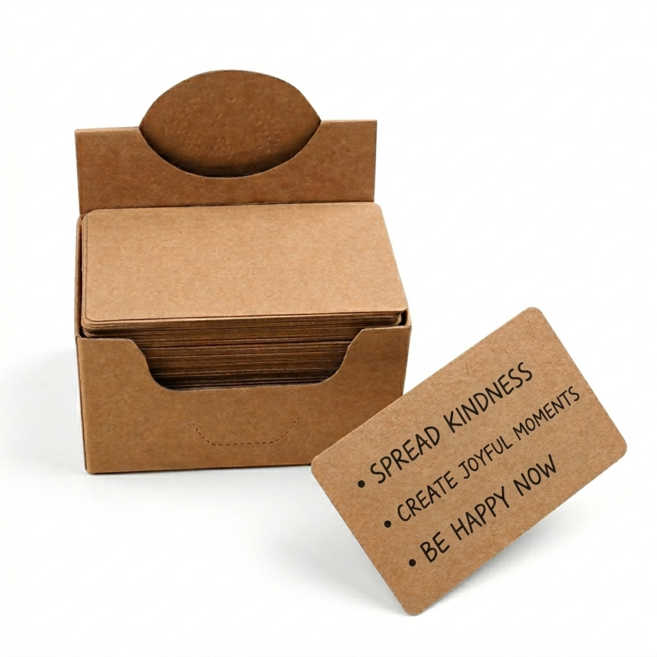 두꺼운 빈 단어 카드 DIY 암기 플래시카드, 1세트, 크라프트