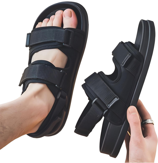 ROOICE 빈연 남녀공용 커플 벨크로 샌들 2in1 여름 슬리퍼 YANBIN-11