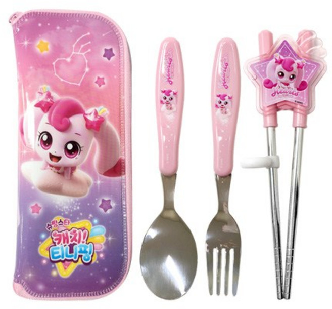 르번 슈팅스타 캐치티니핑 알찬 교정 젓가락 세트, 하츄핑, 1개