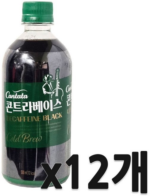 칸타타 콘트라베이스 디카페인 블랙, 500ml, 18개