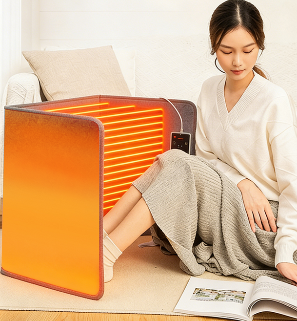 RichMagic 파티션히터 발난로 접이식 히팅패드 사무실 온열기, 그레이