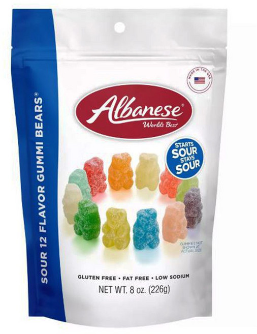 알바니즈 사우어 12 플레이버 구미 베어스 글루텐 프리 무지방, 1개, 226g