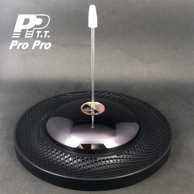 【雙兵桌球】 乒乓球練習器 Pro 桌球彈力碳纖軟軸訓練器/2天內出貨, 1個, 進階加重精緻版-不鏽鋼電鍍黑,個人用(無拍)+加購球共10顆, 不鏽鋼電鍍黑