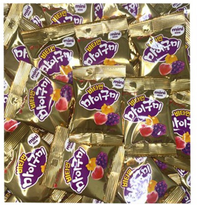 (이브의픽)오리온 비타민 마이구미 미니 젤리 대용량 개별포장 사무실 간식, 56개, 9.8g