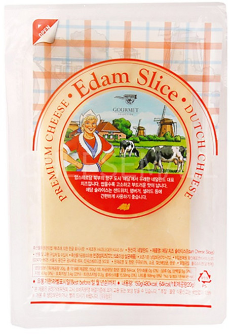 구르메 냉장 에담치즈 슬라이스 150g, 1개