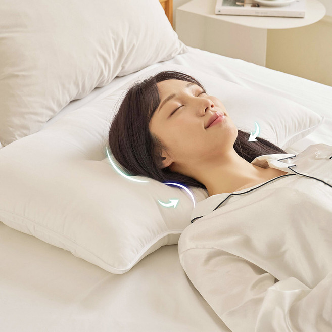 고이고이 아늑단잠 경추베개 목디스크베개 일자목베개 낮은베개, 1개, 화이트