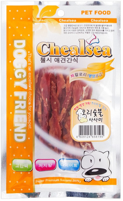 다푼다 도기프렌드 첼시 애견간식 오리숯불 사사미 70g, 1개, 오리