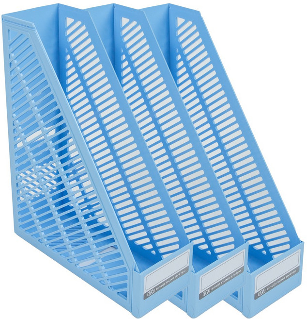 지금스토어 파스텔 개폐형 파일꽂이 책꽂이, 연하늘, 20개