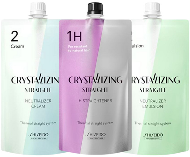 시세이도 프로페셔널 크리스탈라이징 알파H 스트레이트크림 H 악곱슬 건강모용 1제 400ml + 2제 400ml, 2세트