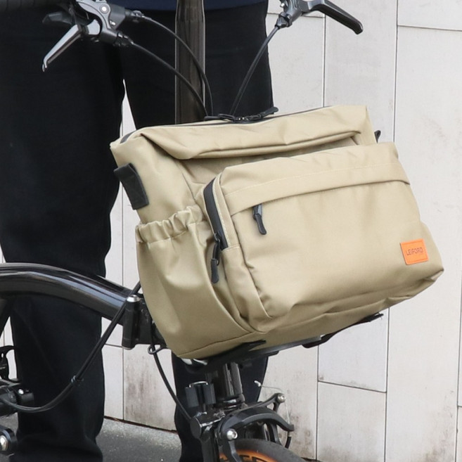 레이포드 브롬톤 미니벨로 프론트백 어반라이트-D 자전거 캐리어 가방, 베이지, 1개