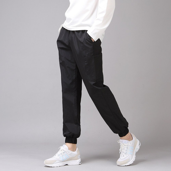 후앙스 발수코팅 바스락 나일론 밴딩 조거 카고팬츠 SBCP-2505