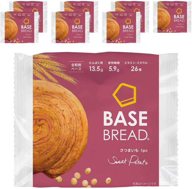 베이스푸드 베이스 브레드 고구마 스위트 포테이토 88g, 8개