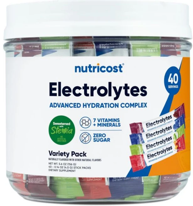뉴트리코스트 전해질 복합제 다양한 맛 세트 40개 스틱팩 고급 수분 공급, 156g, 1개 - 쿠팡