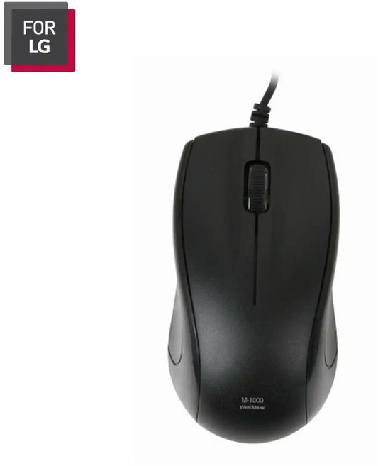 LG USB 유선 마우스 M-1000 블랙 1000DPI 엘지마우스 LG마우스 3버튼 보급형