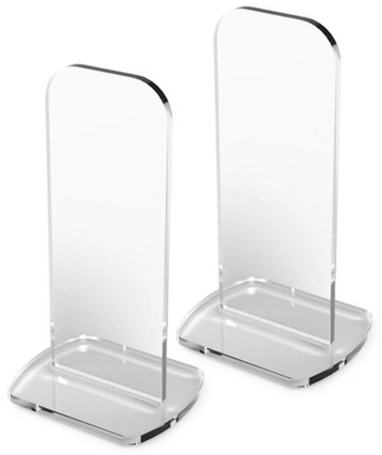 복싱 글러브 보관 홀더 2개 세트 아크릴 수직 디스플레이 스탠드 간편 거치 (가정 침실 사무실 책상용) 야구 글러브 거치, Clear