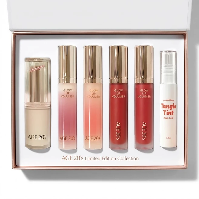 [에이지투웨니스/뷰티피플] 립스틱/립틴트 골라담기 (최소 수량 2개 이상), 1개, [Age20's] 글로우 립 볼류머 01 로지핑크 - 쿠팡