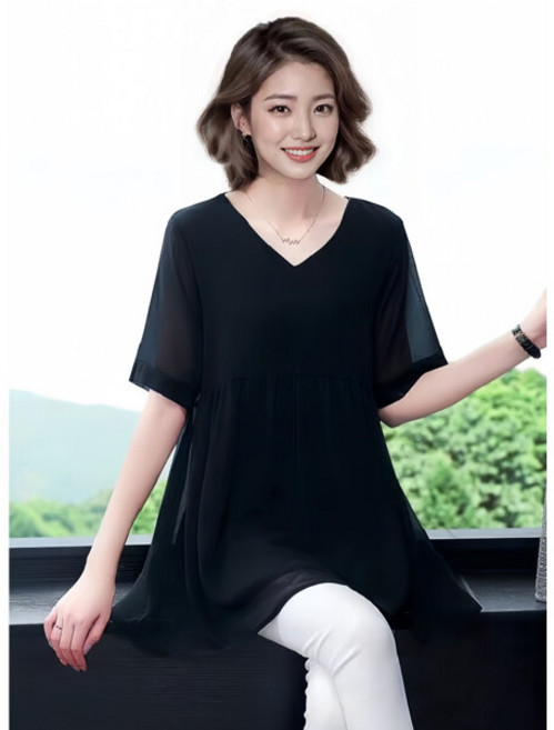 [스칼랩] 루즈핏 쉬폰 블라우스