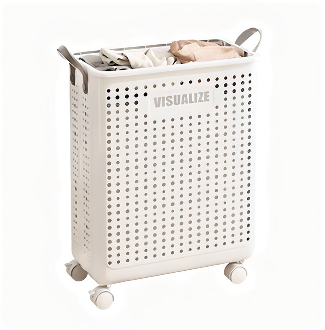 HK.sell 펀치 다용도 이동식 틈새 세탁물 보관함 접이식 빨래바구니