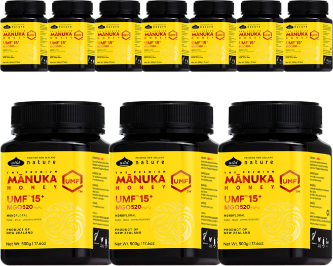 와일드네이처 뉴질랜드 마누카꿀 UMF15+ (MGO520+), 500g, 10개