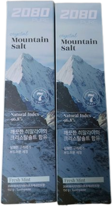 2080 퓨어 크리스탈 마운틴솔트 치약, 120g, 12개