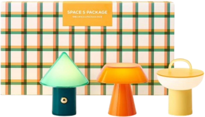 루메나 SPACE S 무드등 패키지, 썬 오렌지+파인그린+카나리옐로우