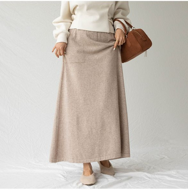 [피핀] 자체제작/허리밴딩 스트링 롱 스커트 53398 496365