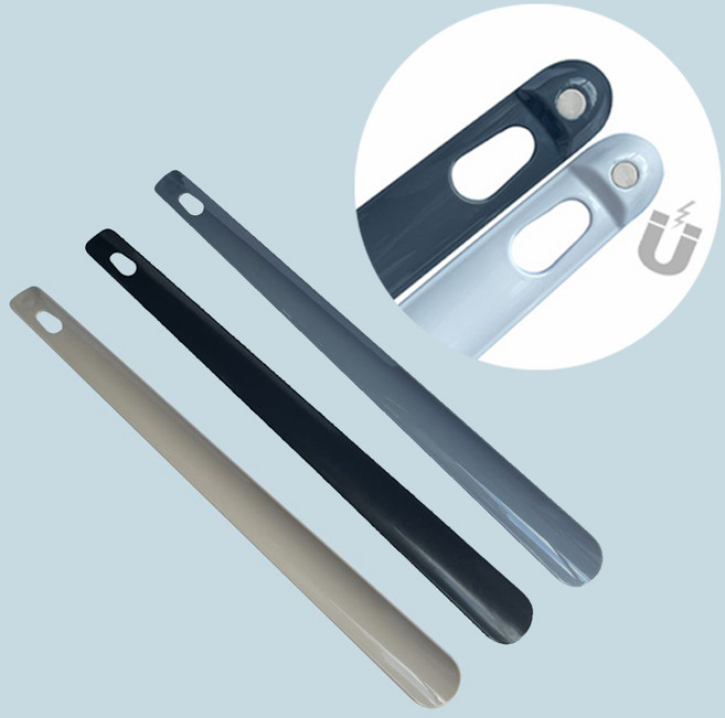 50cm 고급형 자석 신발 운동화 구두 롱주걱 긴주걱 현관문 신발장 서서신는 부착 거치대 심플 헤라, 1개, 50cm고급형-블랙