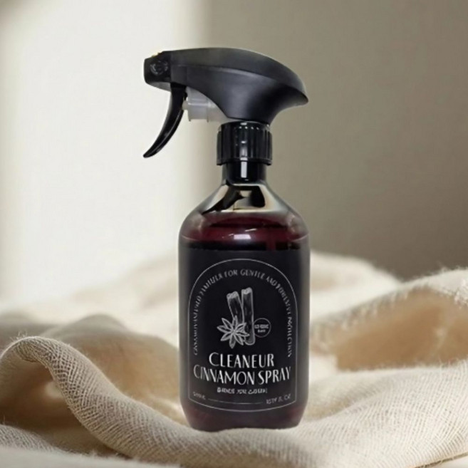 클리네르 계피 천연오일 스프레이 살균99.999% 집먼지진드기 좀벌레 항균 천연 오일 살균제, 1개, 500ml