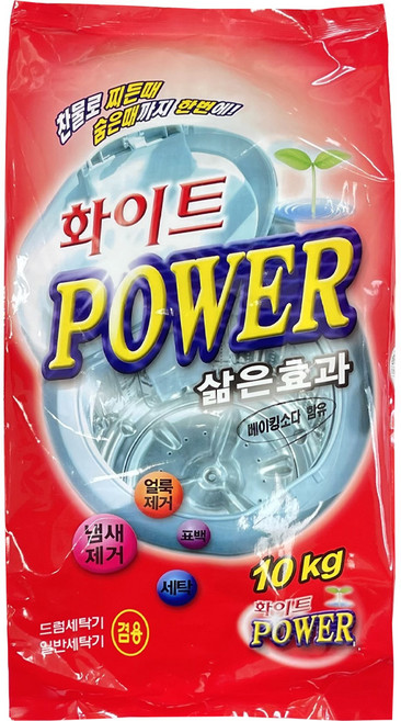화이트파워 세탁세제 분말세제, 10kg, 1개