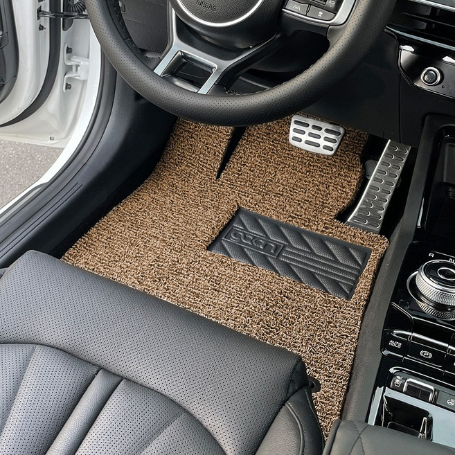 가온 코일매트 카매트 발매트 차량용 바닥 발판 전차종, 운전석만, 브라운