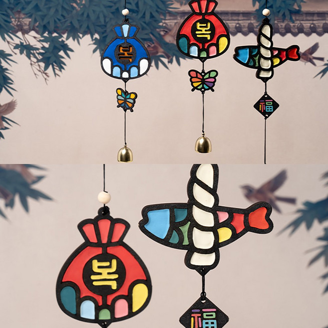 클레이 새해 도어벨 설날 추석 명절 만들기 액막이 명태 어린이 미술 활동 장난감 현관종 풍경 문종 (10개입)무료배송