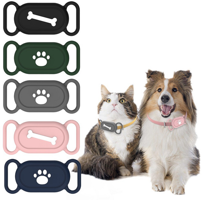 랩씨 갤럭시 스마트 태그2 펫 케이스 실리콘 커버 애완동물 착용, 1개, 발바닥 그린