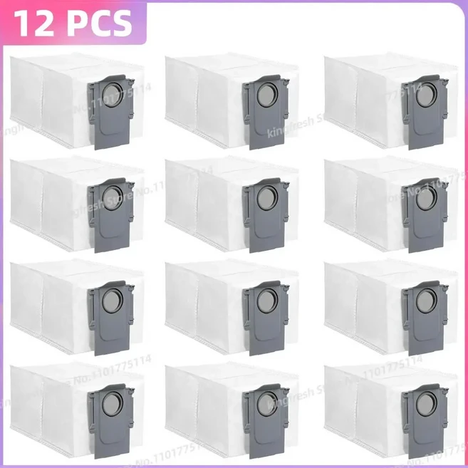 호환 로보락 로보락 Saros 20 / S10 MaxV Slim10R S9 호환 메인 브러시 롤러 HEPA 필터 먼지봉투, 05 12 Bags