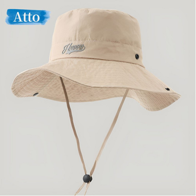 아토 벙거지 대두 자외선차단 등산 낚시 캠핑 아웃도어 모자 와이드 버킷햇 UV차단 햇빛삭제 빅사이즈, 베이지