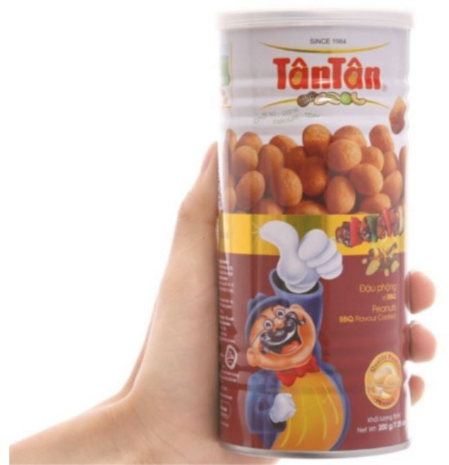 [TANTAN] 탄탄 BBQ 땅콩 베트남 과자 200g X 2캔, 2개