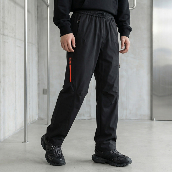 FINAL SENSE 유니섹스 아웃도어 등산바지 봄가을용 방수 방풍 내마모 통기성 밑단 조끼줄 조절 루즈 와이드핏 워크웨어 바지