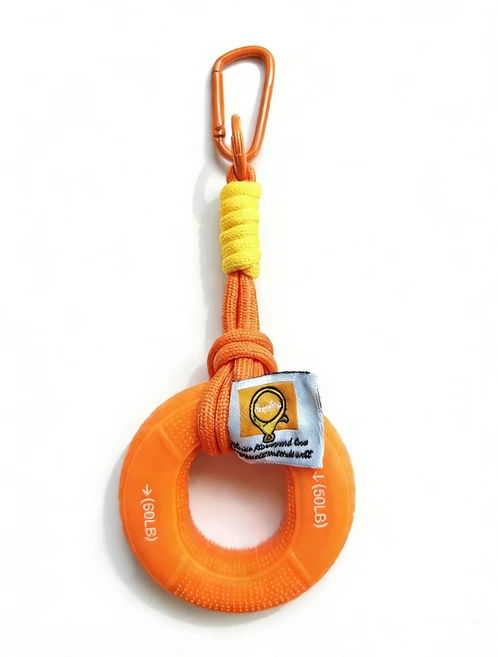 도넛 악력기/배낭 장식/열쇠 고리/피트니스 선물/e-sports준비운동/등반 훈련, 1개, Orange 50-60lb / 22.7-27.2kg - 쿠팡