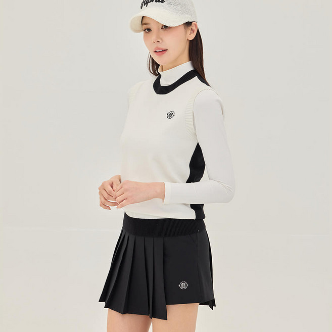 제이투제이 여성골프웨어 앞뒤배색 라운드 베스트