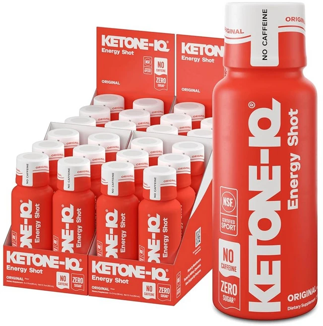 케톤-IQ 카페인 없는 외인성 케톤 에너지 샷 - 10g 케톤이 함유된 24팩 무설탕, Original, 59ml - 쿠팡