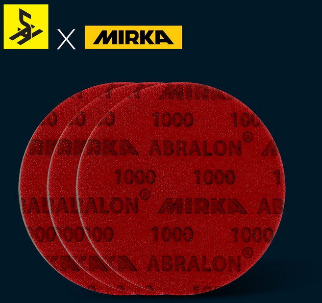 오텍 아브라론 아발론 스폰지 샌딩패드 3P 세트 볼링공 연마지 원형 페파 빼빠 샌딩페이퍼 밀카, 6인치, 1세트, #1000(3P)