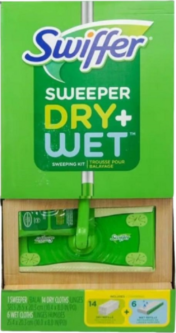 Swiffer 乾濕兩用掃地清潔組 輕鬆清潔地板 居家清潔好幫手, 1個