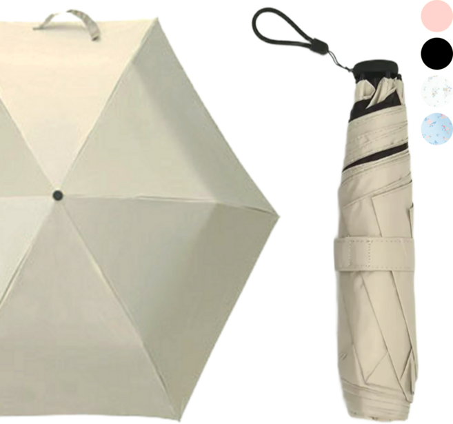 브랜디온 튼튼한 초경량 자외선차단 암막 3단 우양산 양우산 여행용