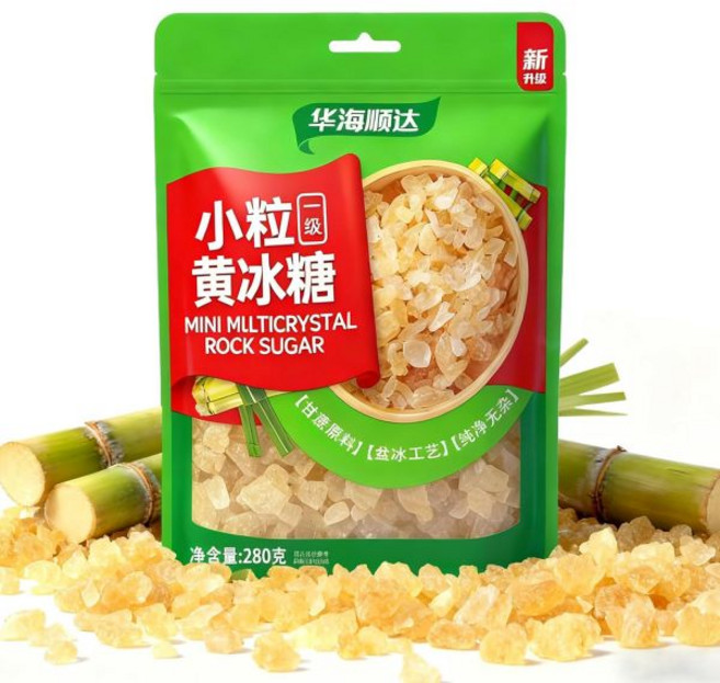 KachiKachi 카치카치 옐로우 록 슈가 9.8온스 280g 사탕수수로 만들어진 작은 알갱이 갈색 설탕 큐브 구식 방식 폴리크리스탈라인 커피 차 베이킹 스튜 포 황빙탕