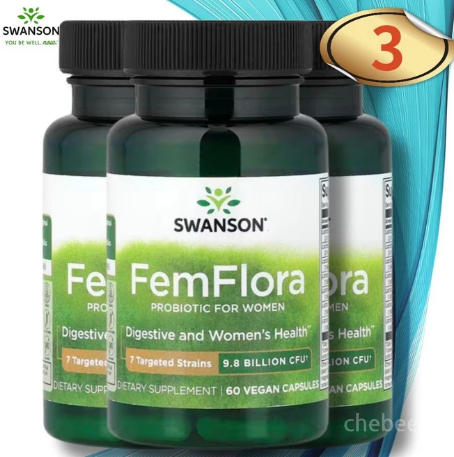 스완슨 펨플로라 유산균 프로바이오스틱 98억 60캡슐 3개 프로바이오틱스 락토바실러스, 60정 - 쿠팡