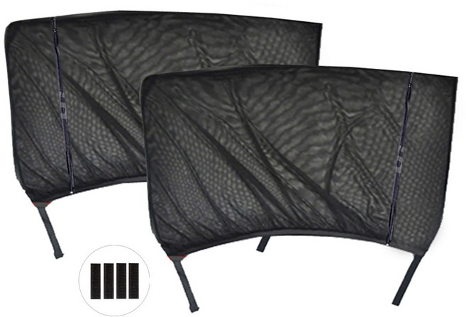 벤비아믹스 차박 모기장 햇빛가리개 캠핑 차크닉 창문 좌우 세트 통풍 공기순환 빠른설치 승용차 RV SUV 벌레 해충 먼지 커튼 00362, 2개, B4 슬라이딩 도어전용